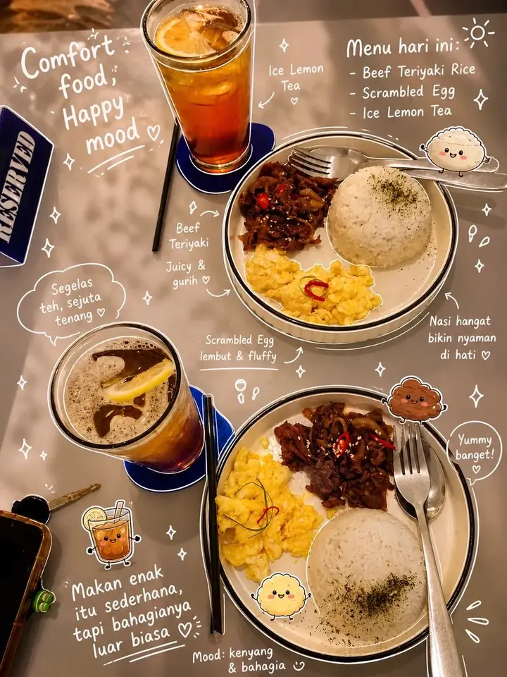 Aesthetic Food Photography with Doodles, FIBO 2 example