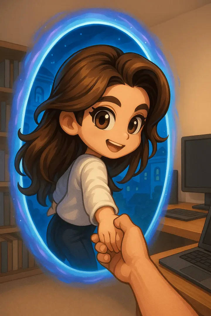 Character Stepping Through Portal, FIBO 2 example
