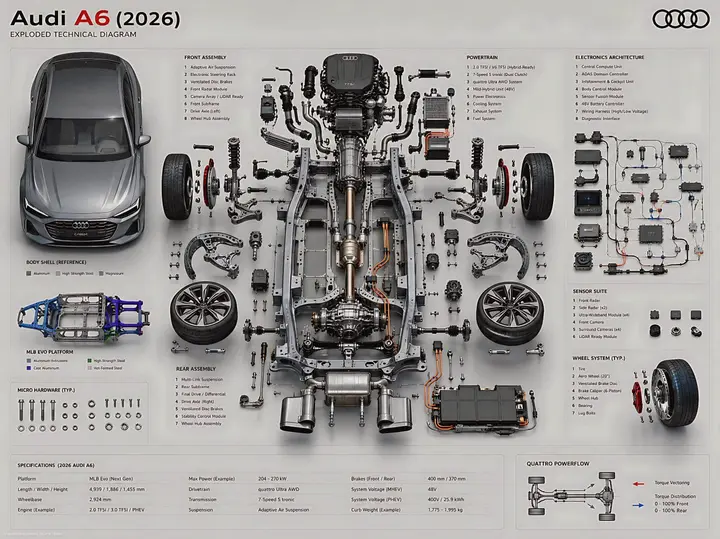 Exploded Technical Diagram Poster, FIBO 2 example