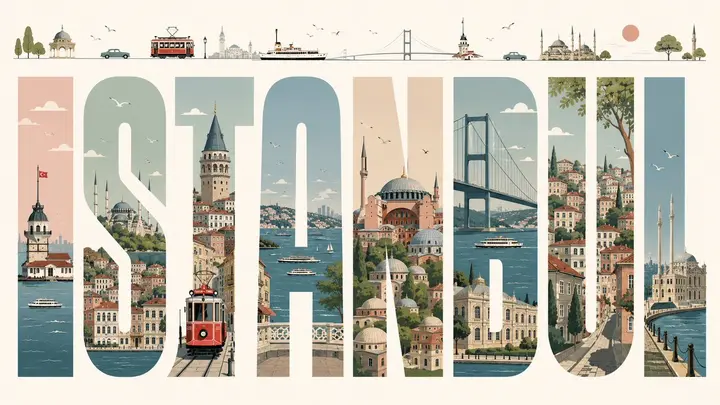 Istanbul Typographic Travel Poster, FIBO 2 example