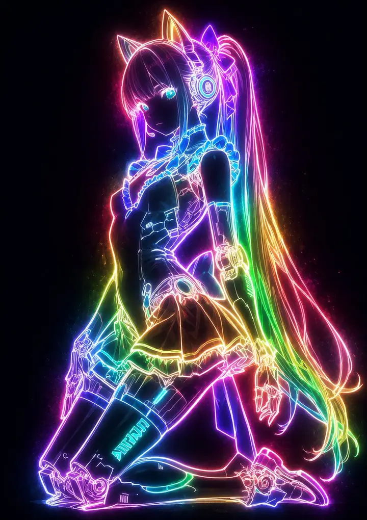 Mystical Luminous Outline Style, FIBO 2 example