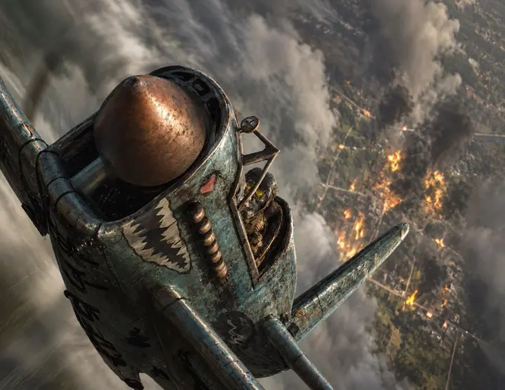 Painterly Warplane to Photorealism, FIBO 2 example